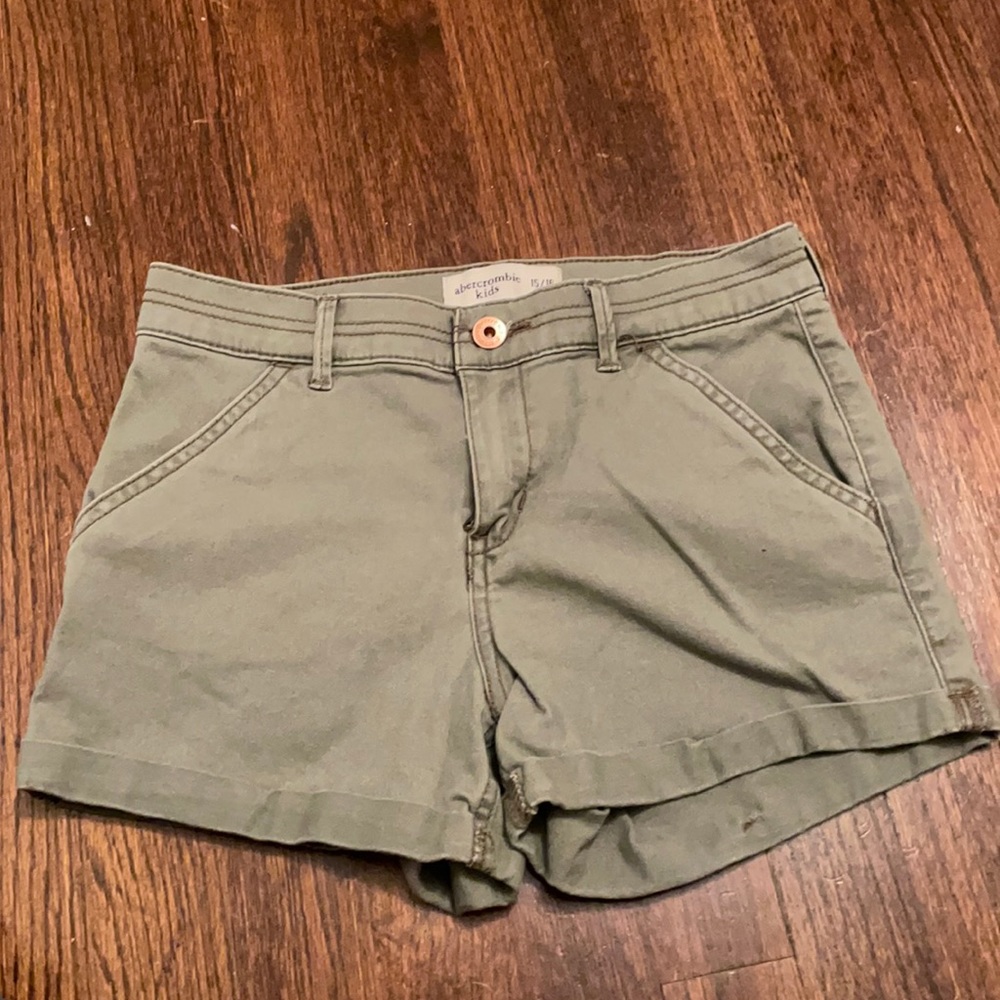 Abercrombie kids girls green shorts